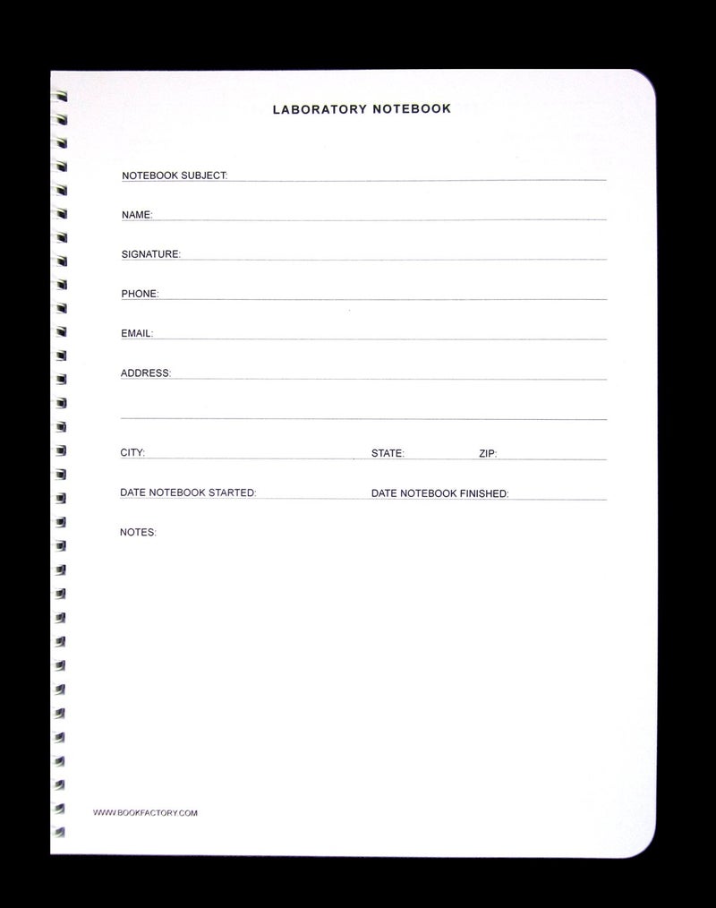 BookFactory Student Lab Notebook (Scientific Grid Format) - Standard No Carbon Copies 8.5'' x 11'', 100 Pages [Wire-O Bound] (Made in USA) - Image 2